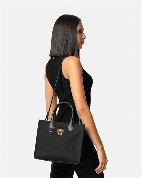 la medusa canvas small tote bag|crystal la medusa handbags.